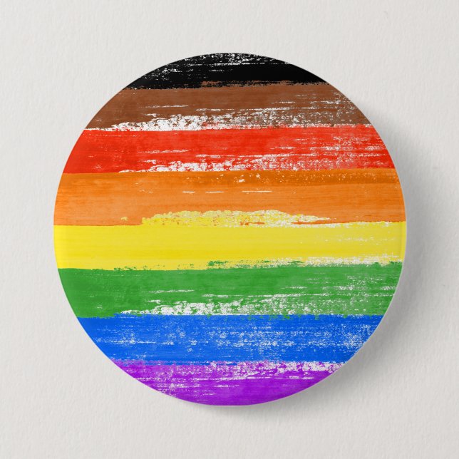 LGBTQIA+ Pride Paint Button (Front)