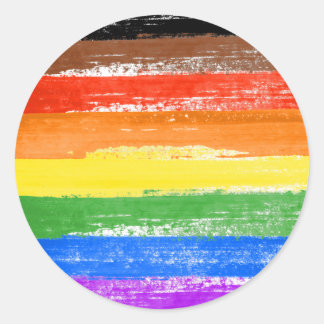 LGBTQIA+ Pride Paint Classic Round Sticker