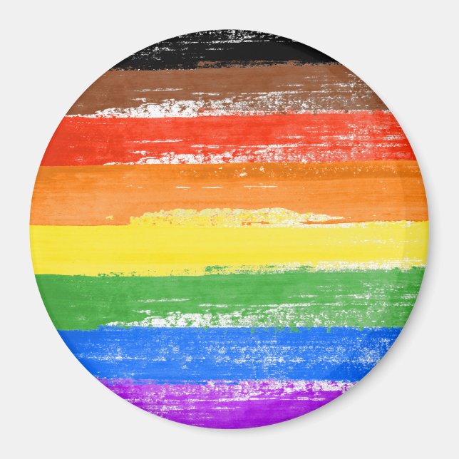 LGBTQIA+ Pride Paint Magnet (Front)