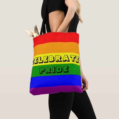 LGBTQIA Pride Rainbow Flag Tote Bag
