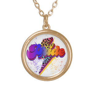 LGBTQIA+ Pride Support Awareness Gold Plated Necklace