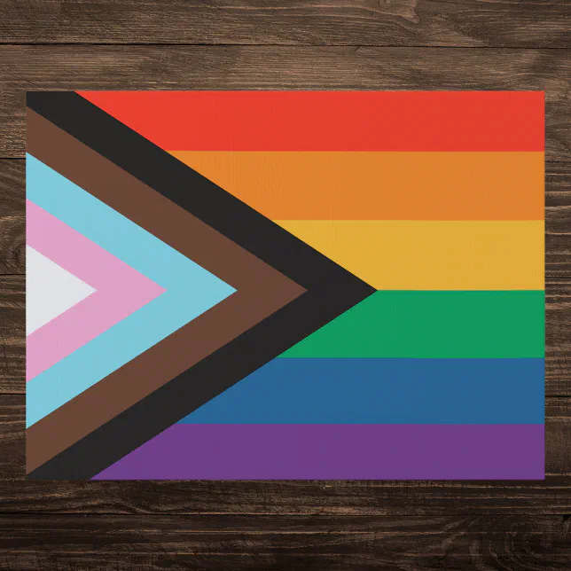Progress Pride Sign LGBTQIA+ Progress Pride Flag Sign | Zazzle