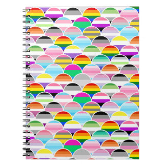 LGBTQIA+ Queer Scalloped Pride Flag Fans Notebook