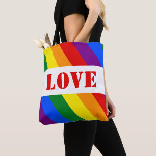 LGBTQIA+ Rainbow Flag Stripes for Pride Month -  Tote Bag