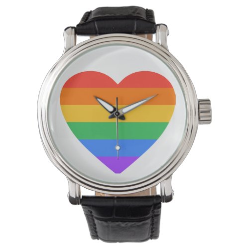 LGBTQIA Rainbow Heart Watch