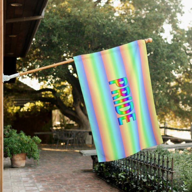 LGBTQIA Rainbow House Flag (In SItu)