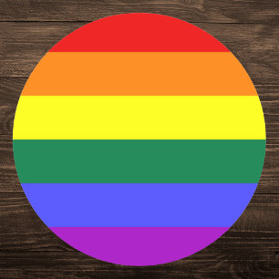 LGBTQIA+ Rainbow Pride Flag Classic Round Sticker