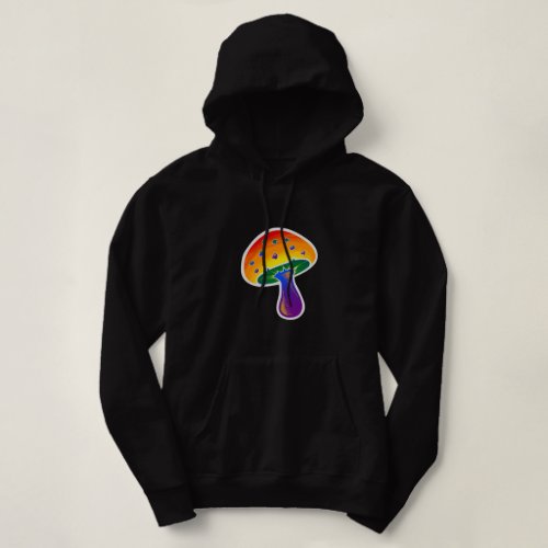 LGBTQIA Rainbow Pride Mushroom Pattern Hoodie