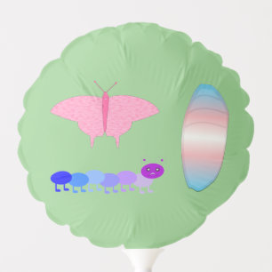 LGBTQIA Transgender Pride Caterpillar to Butterfly Balloon