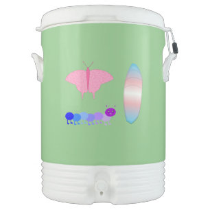 LGBTQIA Transgender Pride Caterpillar to Butterfly Beverage Cooler