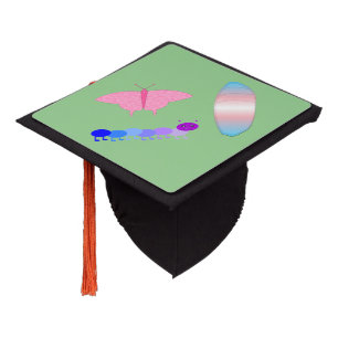 LGBTQIA Transgender Pride Caterpillar to Butterfly Graduation Cap Topper