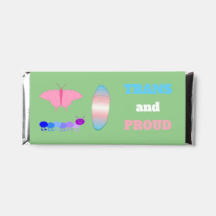 LGBTQIA Transgender Pride Caterpillar to Butterfly Hershey Bar Favors