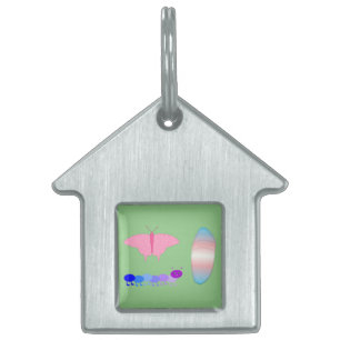 LGBTQIA Transgender Pride Caterpillar to Butterfly Pet ID Tag