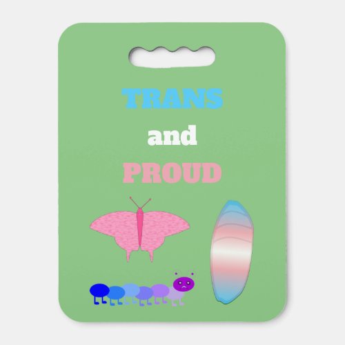 LGBTQIA Transgender Pride Caterpillar to Butterfly Seat Cushion