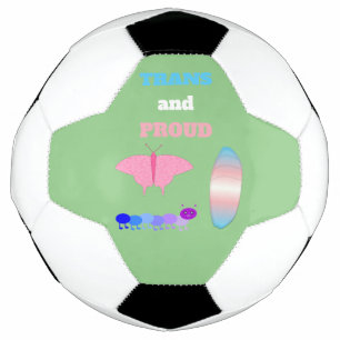 LGBTQIA Transgender Pride Caterpillar to Butterfly Soccer Ball