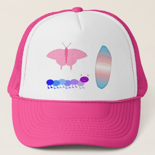 LGBTQIA Transgender Pride Caterpillar to Butterfly Trucker Hat