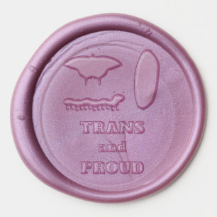 LGBTQIA Transgender Pride Caterpillar to Butterfly Wax Seal Sticker