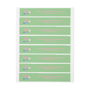 LGBTQIA Transgender Pride Caterpillar to Butterfly Wrap Around Address Label