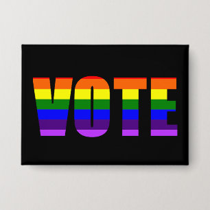 LGBTQIA+ Vote Political Button
