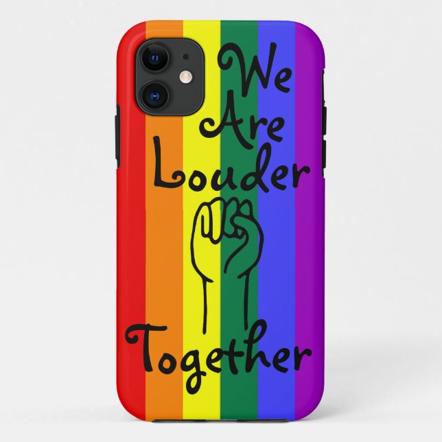 LGBTQIA+ We Are Louder Together Case-Mate iPhone Case (Back)