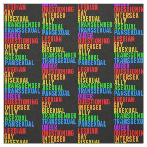 LGBTTQQIAAP Pride Diversity Rainbow Acrostic Fabric