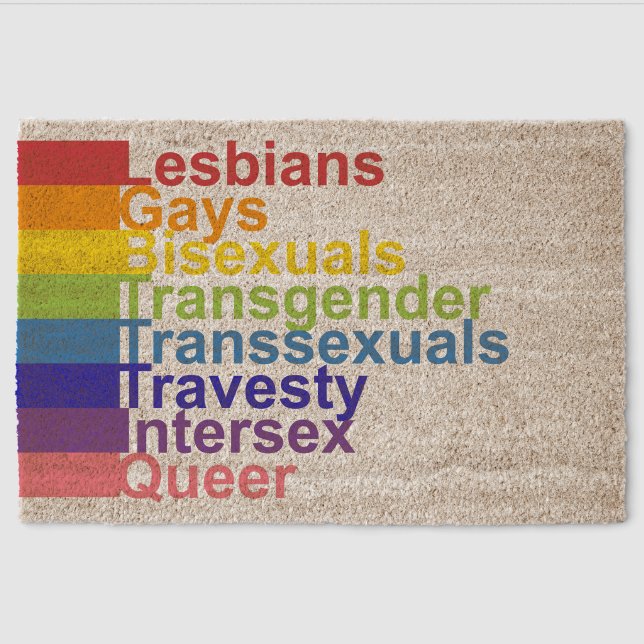 LGBTTTIQ FIBER DOORMAT (Front)