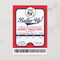 LGC Batter Up Baseball Ticket Celebration/Birthday