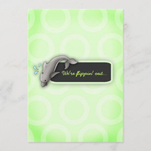 LGC Flippin' Out Green Surprise Baby Shower Invitation