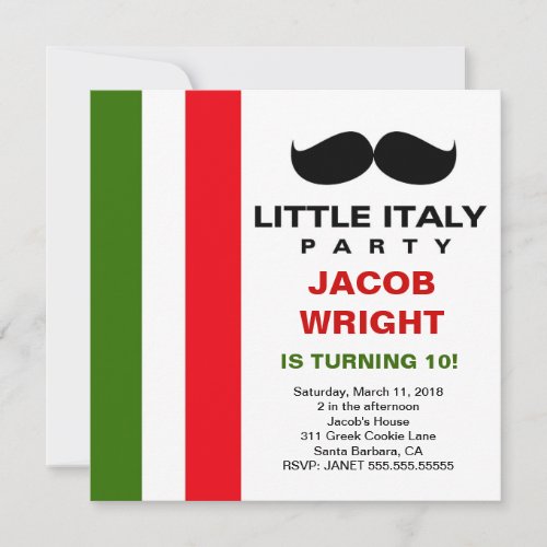 LGC Little Italy Party Invitation