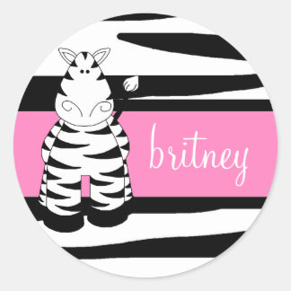 LGC | One Hot Momma Zebra Sticker Light Pink