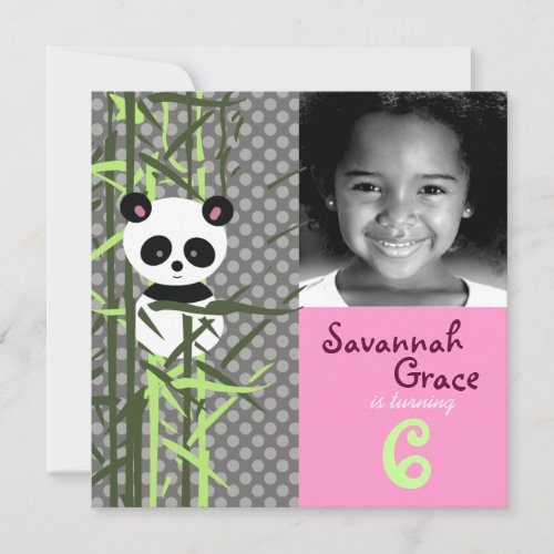 LGC | Panda Peek A Boo Pink Invitation