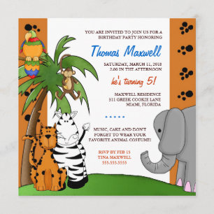 LGC Sweet Safari Invitation