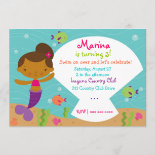 LGC The Merry Mermaid  African American Invitation