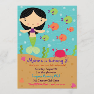 LGC | The Merry Mermaid | Brunette Invitation