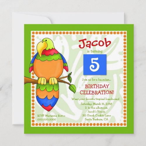LGC | Tropical Parrot-dise Invitation