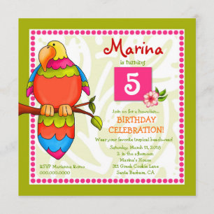 LGC Tropical Parrot-dise Invitation