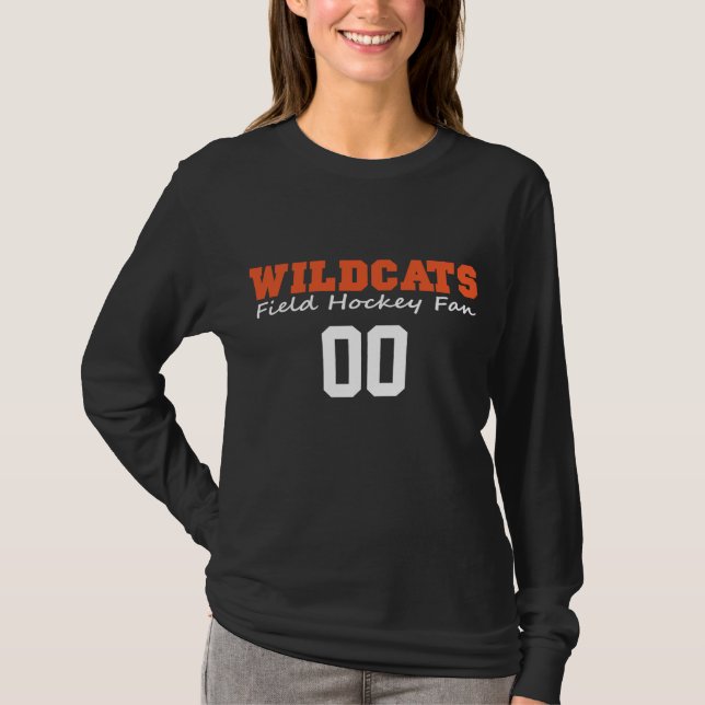 LGFH Wildcats Fan Long Sleeve Jersey Number Tee (Front)