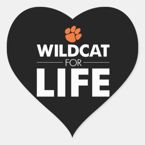 LGHS Wildcat for Life Heart Sticker