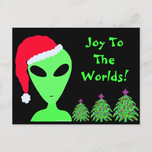 LGM In A Santa Hat And Trees Joy To The Worlds Holiday Postcard