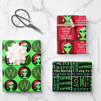 Lgm In A Santa Hat Cute Assortment Christmas Wrapping Paper Sheets by TheArtOfVikki at Zazzle