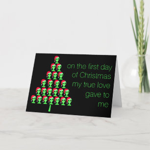 LGM In A Santa Hat On The First Day Of Christmas Holiday Card