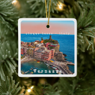 LGR002 VERNAZZA, Cinque Terre, Italy, Ceramic Ornament
