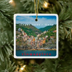 LGR010 RIOMAGGIORE, Cinque Terre, Italy, Ceramic Ornament
