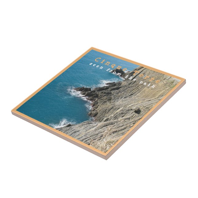 LGR013 CINQUE TERRE - Aerial View - Italy -  Ceramic Tile (Side)