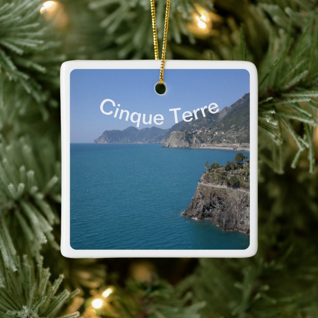 LGR029 CINQUE TERRE - Liguria - Italy, Ceramic Ornament (Tree)