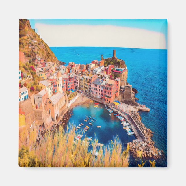 LGR036 VERNAZZA, Cinque Terre, Italy, Fridge Magnet (Front)