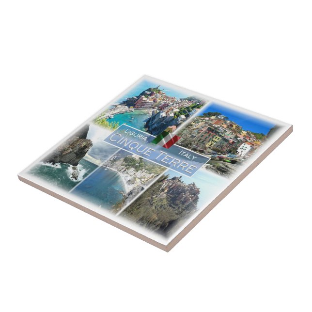 LGR041 CINQUE TERRE, Mosaic, Italy, Ceramic Tile (Side)
