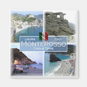LGR059 MONTEROSSO, Mosaic, Italy, Fridge Magnet