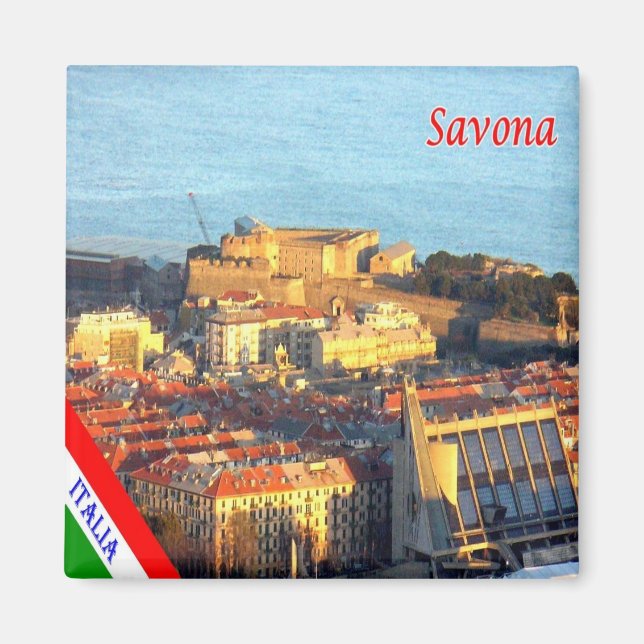 LGR078 SAVONA, Liguria, Italy, Fridge Magnet (Front)