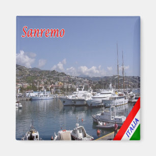 LGR081 SANREMO, Port, Liguria, Italy, Fridge Magnet